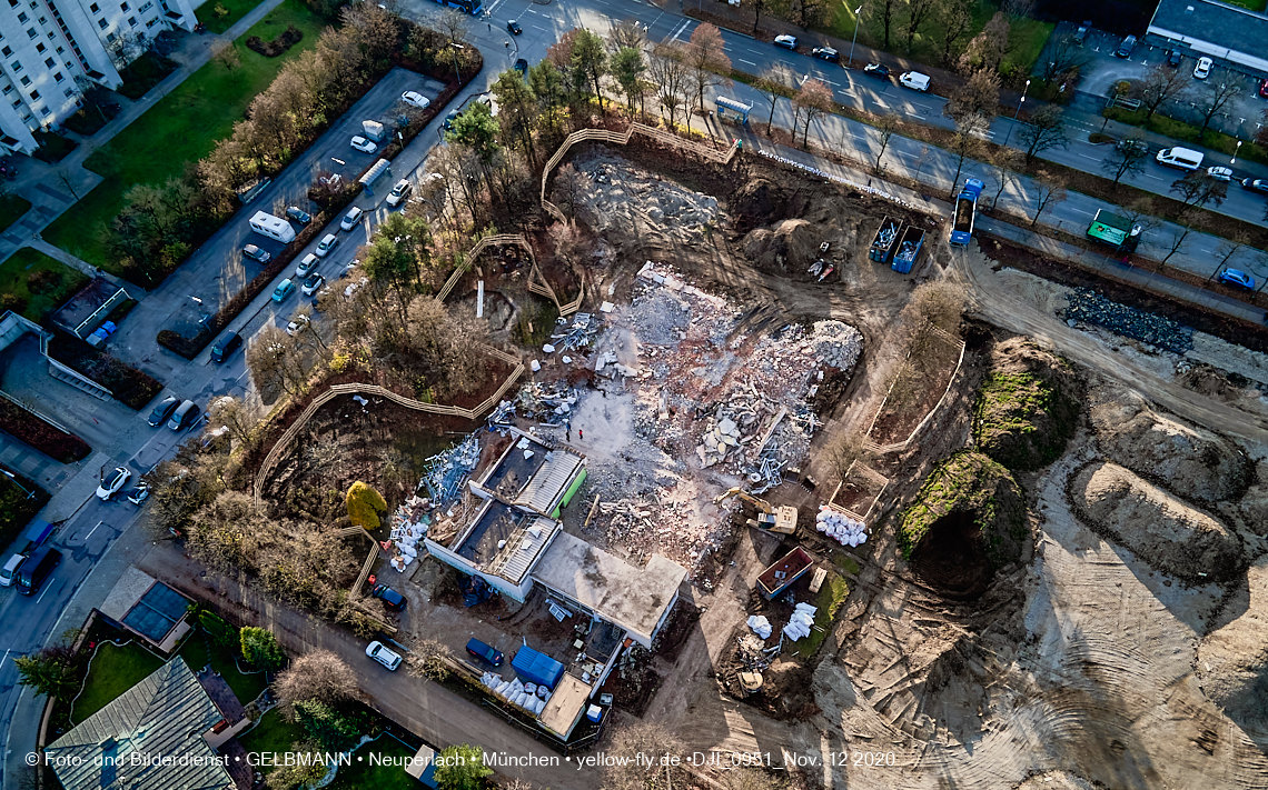 12.11.2020 - Baustelle der neuen Grundschule am Karl-Marx-Ring in Neuperlach
